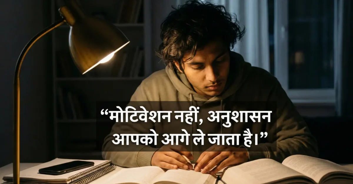 पढ़ाई के लिए अनुशासन पर आधारित प्रेरणादायक कोट