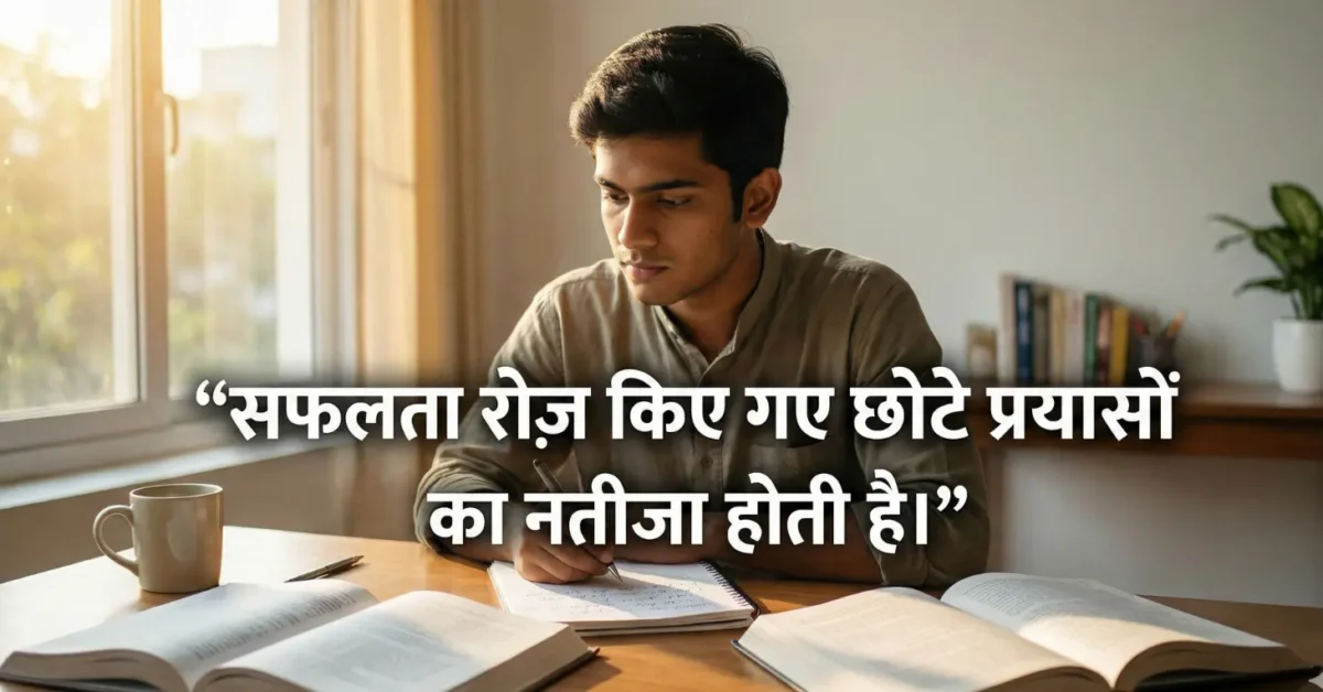 मोटिवेशनल कोट – सफलता रोज़ किए गए छोटे प्रयासों का नतीजा होती है